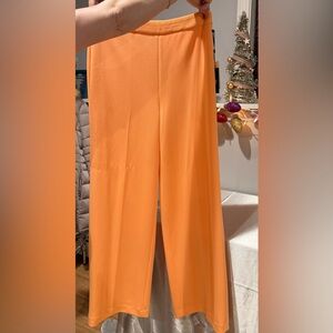 DKNY Vibrant Orange Wide Leg Pants